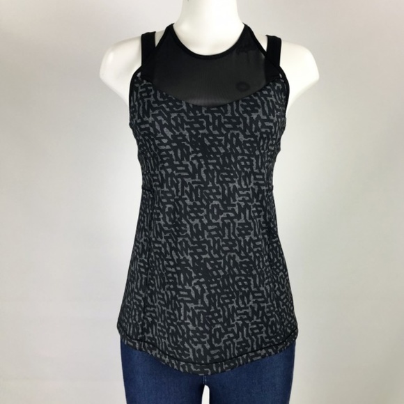 lululemon athletica Tops - Lululemon Black & Grey Top Size 8